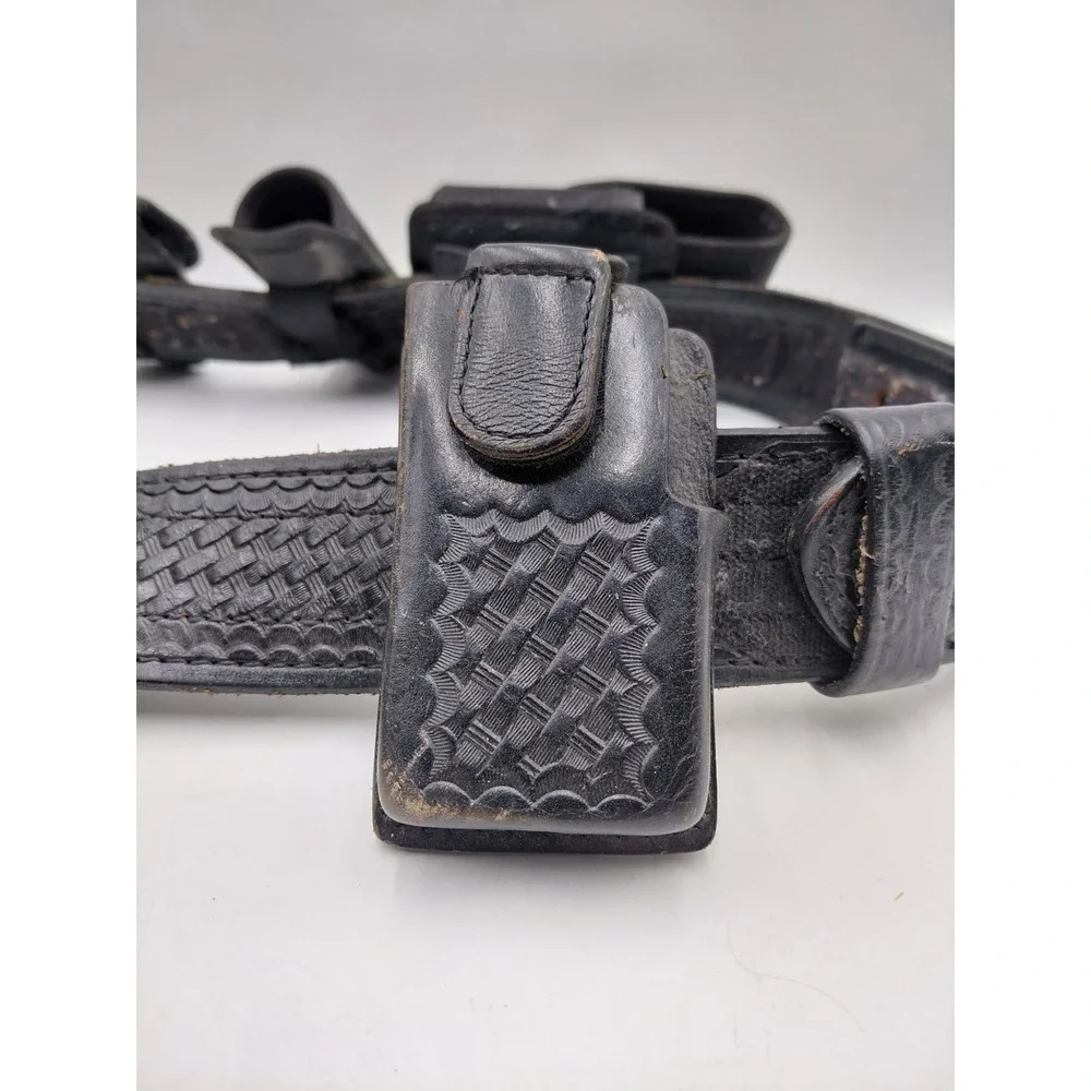 Dutyman 5021 Basketweave Leather Belt Bundle 9 Attachments 4XL 65